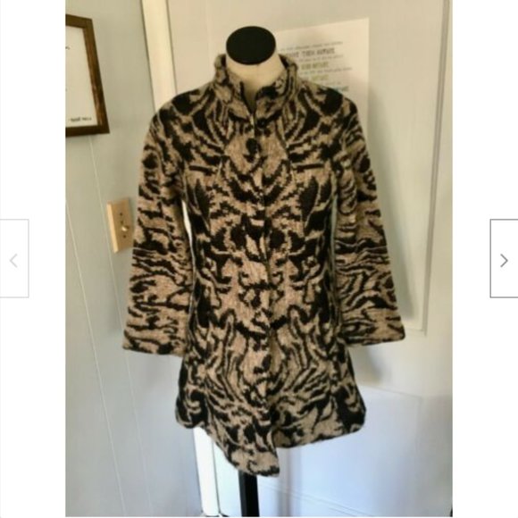 Anthropologie Field Flower Jacquard Sweater Coat - Picture 4 of 9
